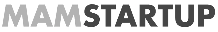 Mam startup logo bw