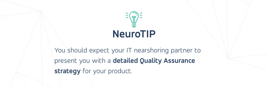nearshore quality assurance strategy in nearshoring