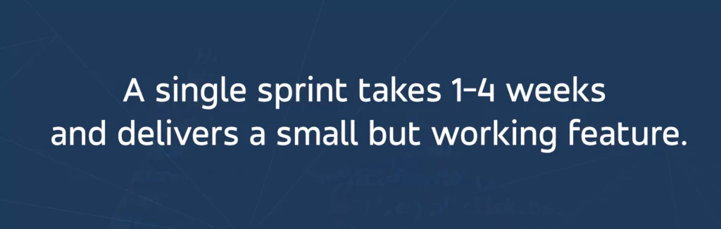 develop an application develop an application sprints